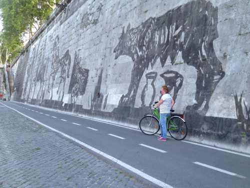 Rome per fiets langs de Tiber